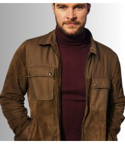 Flora and Son Jack Reynor (Ian) Brown Suede Leather Jacket